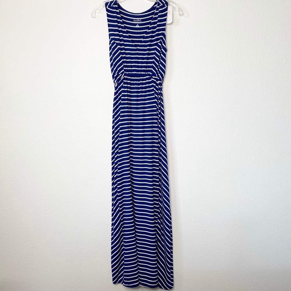 Isabel by Ingrid Striped Tank Maternity Dress Blue - Picture 6 of 13